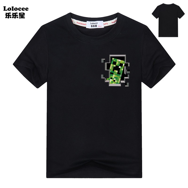 Áo tay ngắn Bé Trai Nhân Vật Trong Game Minecraft