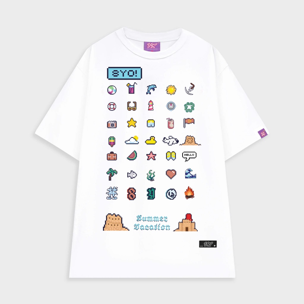 Áo thun 8YO Summer Vacation Tee ver2.0 - Trắng