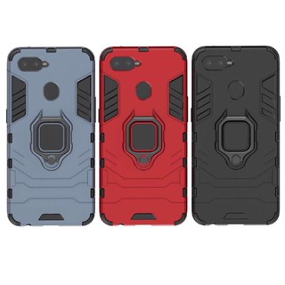 Ốp lưng Oppo A12 chống sốc Iron Man gắn giá đỡ iring hỗ trợ xem video, chống va đập mạnh
