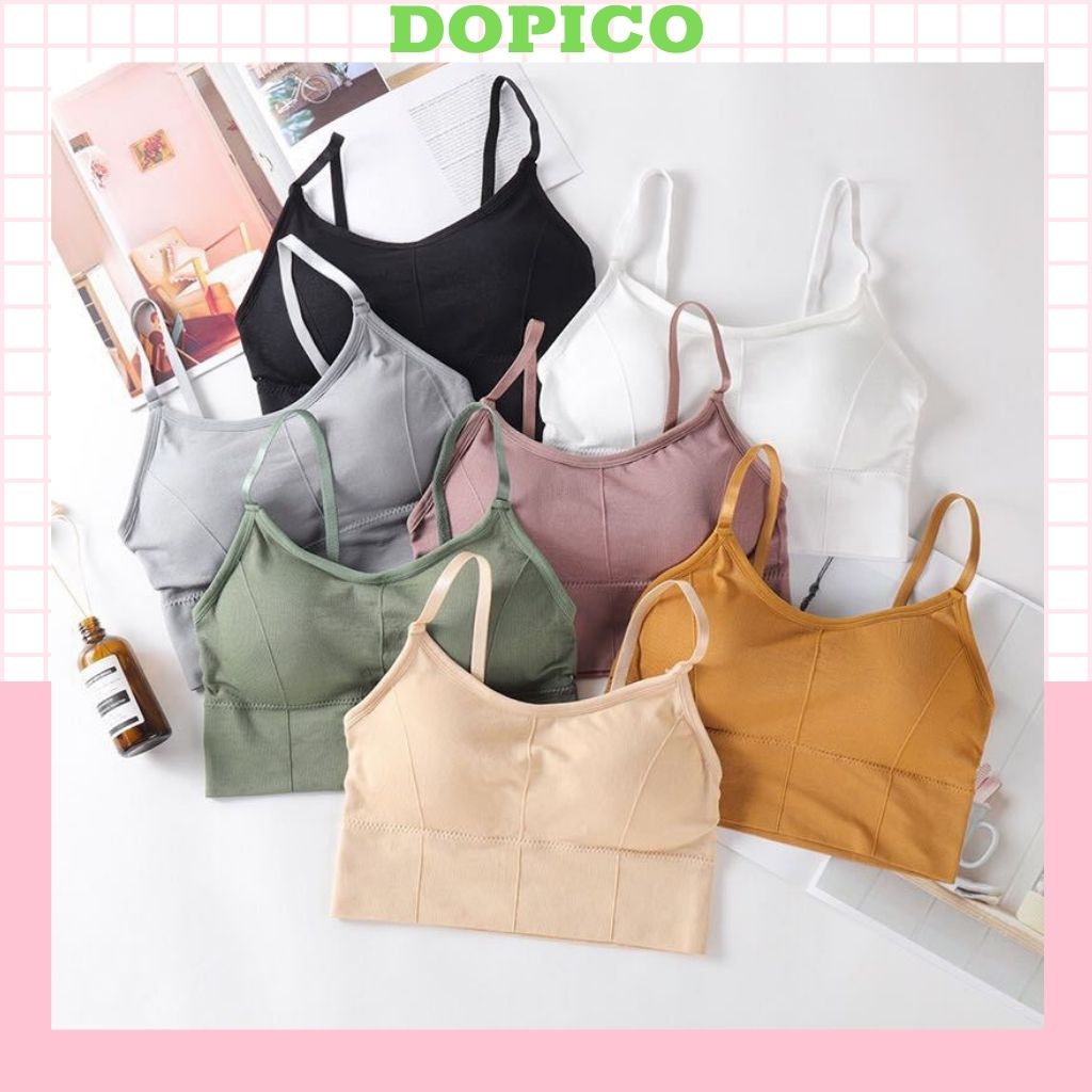Áo bra thể thao 2 dây tập gym yoga nữ đẹp, áo lót không gọng co dãn tốt DOPICO  B828