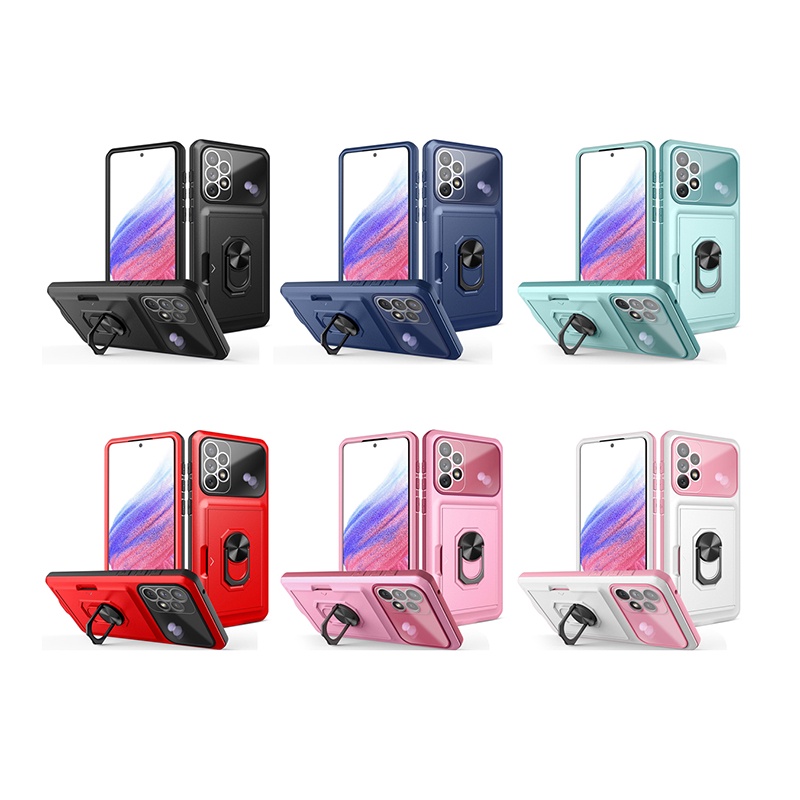 Samsung A52s 5G ốp lưng 360 Full Protection Magnetic Ring Holder Phone Case Galaxy S22 Ultra S22 S22+ A13 5G A13 4G LTE A33 5G A53 5G A52s 5G Shockproof Card Slot Armor Phone Cover