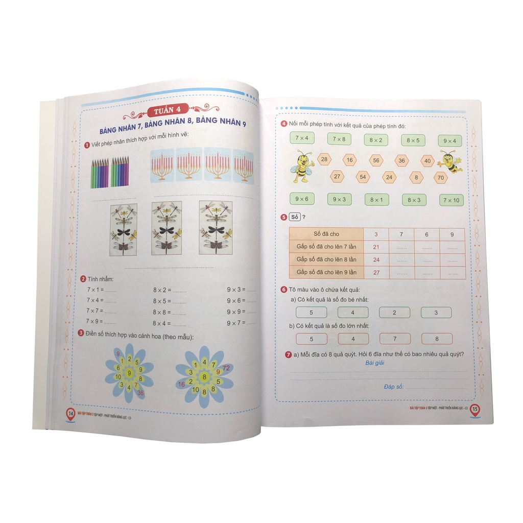 Sách Bài tập Toán 3 Tập 1 Phát triển năng lực