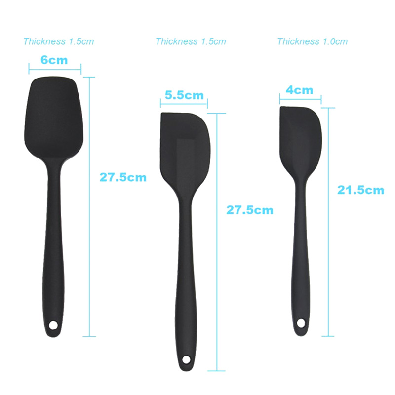 Set 3 Dụng Cụ Trộn Bột Làm Bánh Bằng Silicon Chịu Nhiệt Tốt