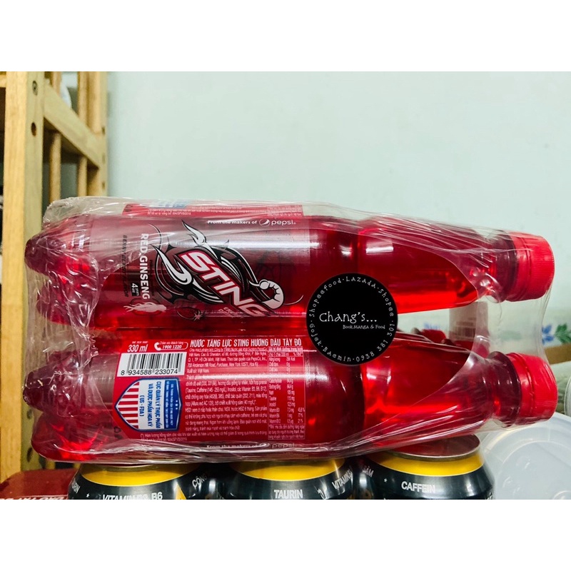 Sting đỏ 6 chai/Lốc 330ml Chang's Food
