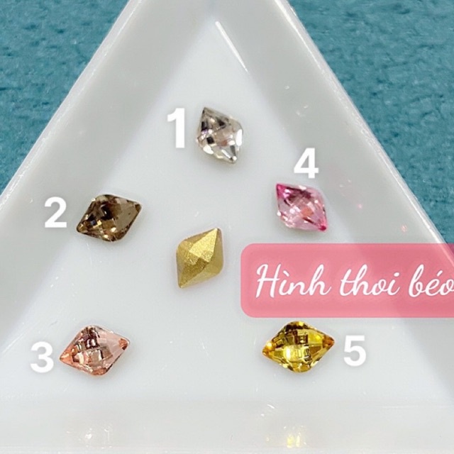 đá khối trang trí móng tay nail làm hoa bột nail