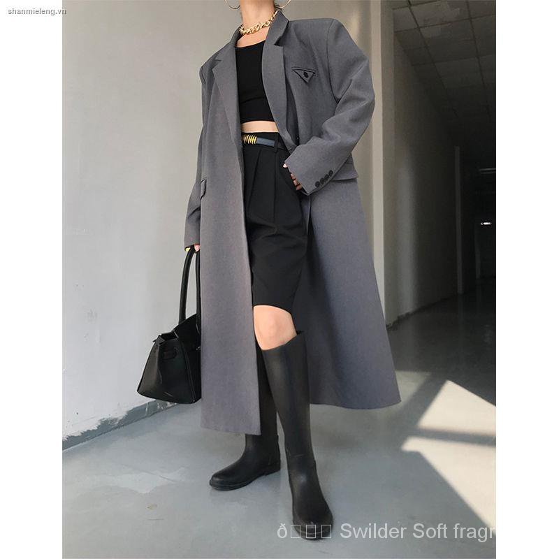 Áo khoác dáng dài qua gối thời trang mùa thu Hàn Quốc mới chất lượng cao 2021 nRrT | BigBuy360 - bigbuy360.vn