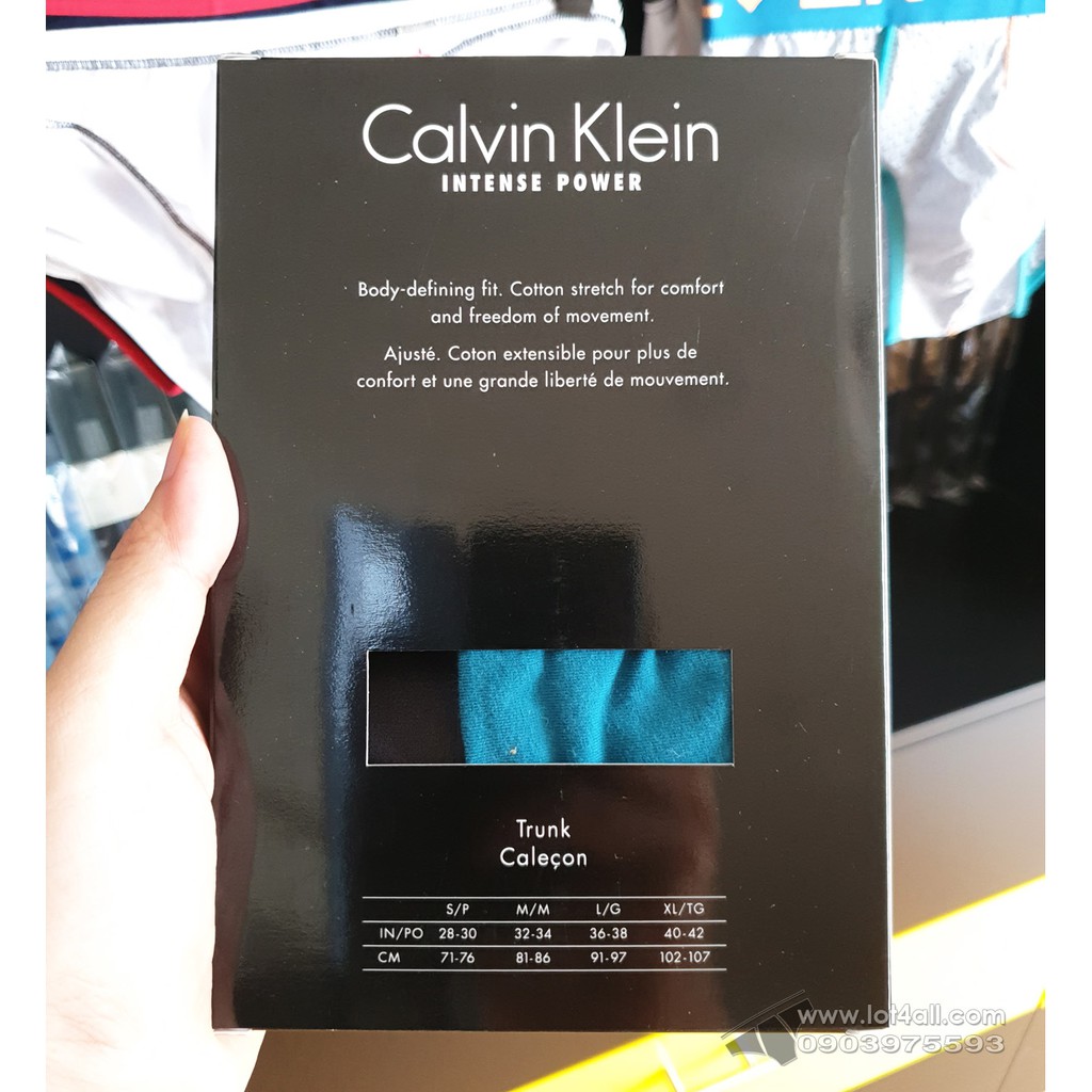 [CHÍNH HÃNG] Quần lót nam Calvin Klein NB1042 Intense Power Cotton Trunk Corsair