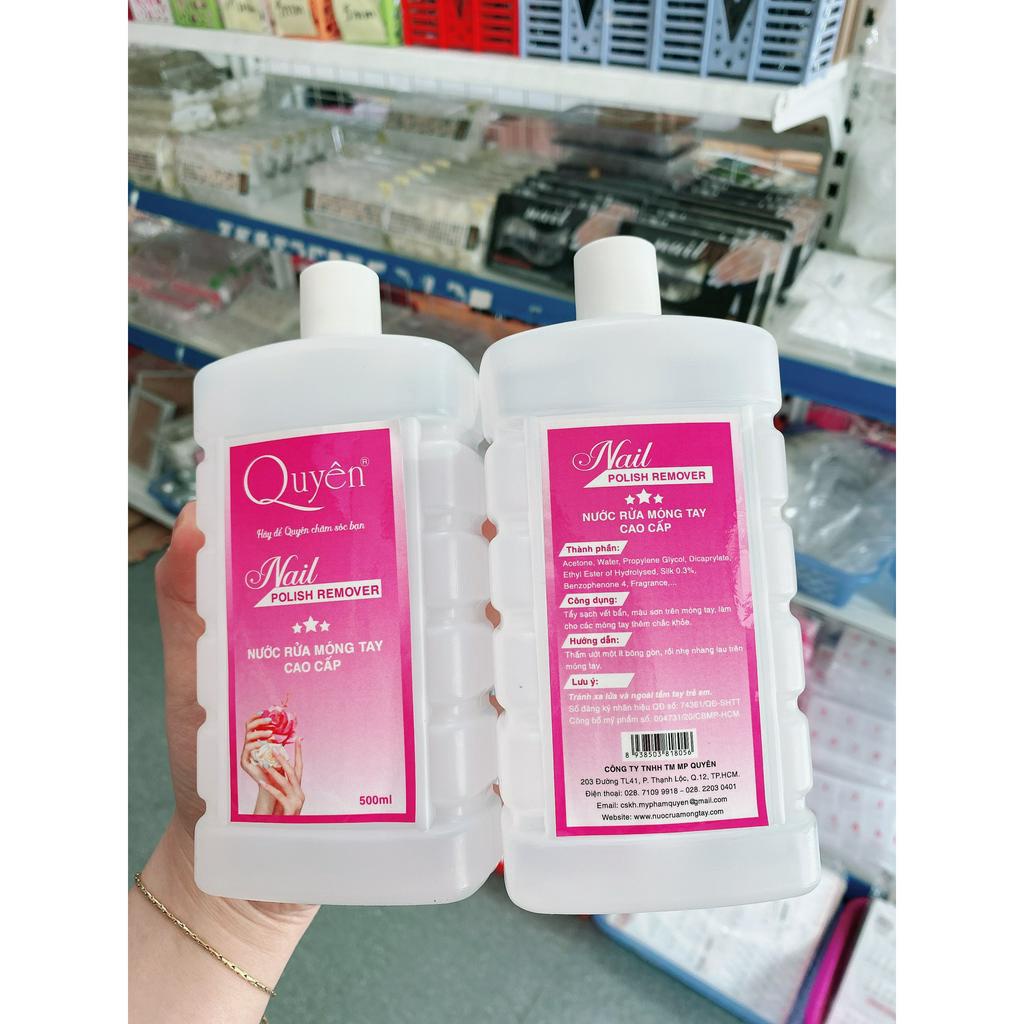 Axiton QUYÊN , Axeton VINIMAY dùng tẩy rửa móng tay hiệu quả - nước lau gel chính hãng chai 500ml