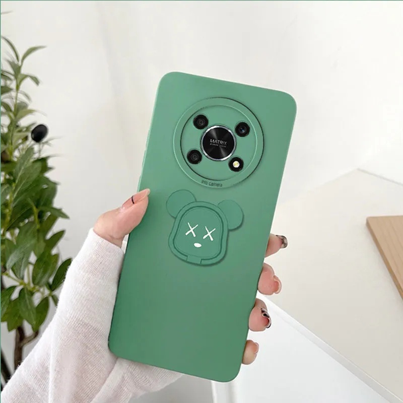Ốp Điện Thoại Mềm Có Giá Đỡ Hình Gấu 3D Cho OPPO Reno 7 7Z 5F 4F 6Z 5Z 4Z 5G 5 6 4 Pro SE 3 2 Z 2Z 2F
