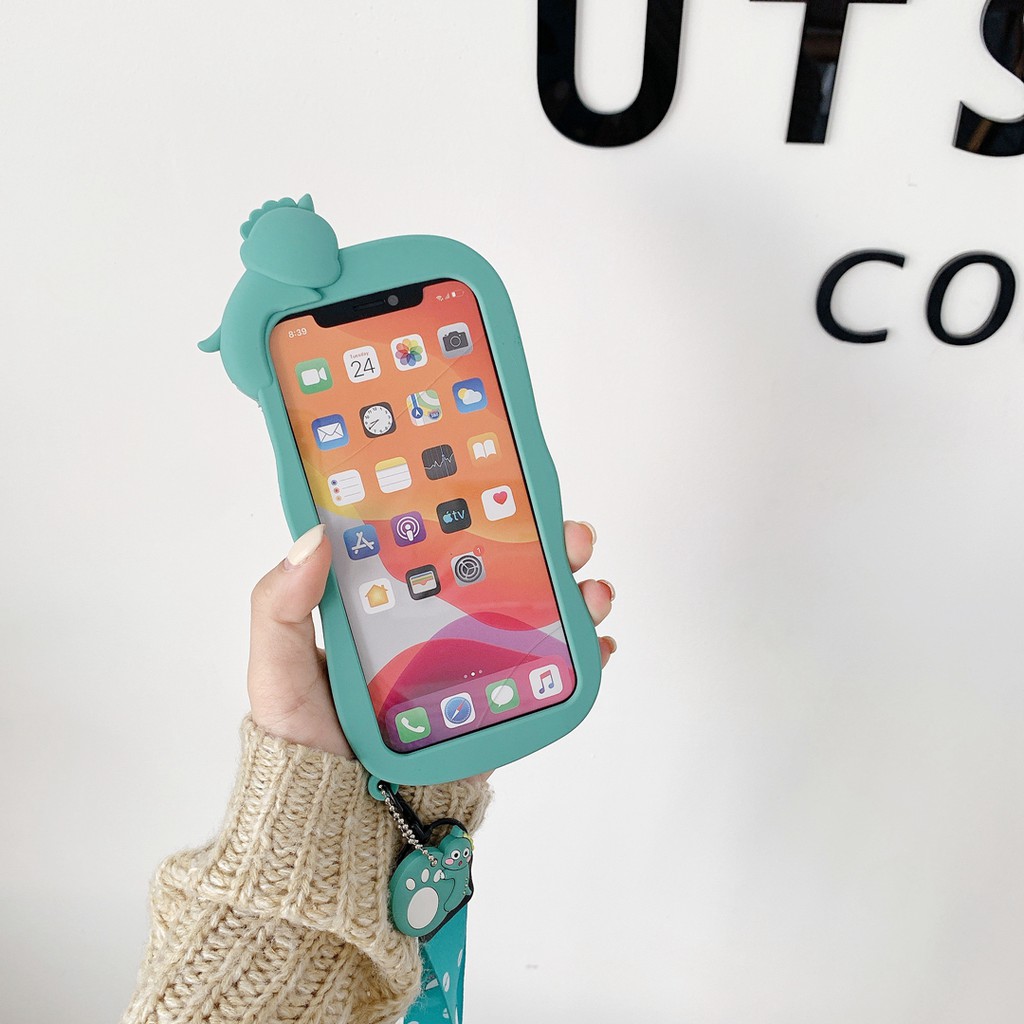 Ốp điện thoại silicon mềm khủng long 3D cho Iphone 6 7 7+ 8 8+ Xr X / Xs Xs Max 11 11P 11 Pro Max 12 12 Pro 12 Pro Max | BigBuy360 - bigbuy360.vn