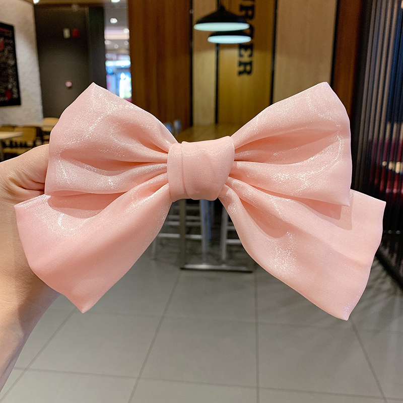 Kẹp Tóc Hình Nơ Vải Satin Xinh Xắn Cho Bạn Gái