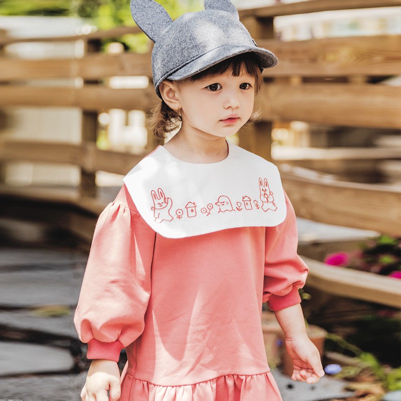 Váy bé gái Hàn Quốc Bebezoo dài tay _ Rabbit House