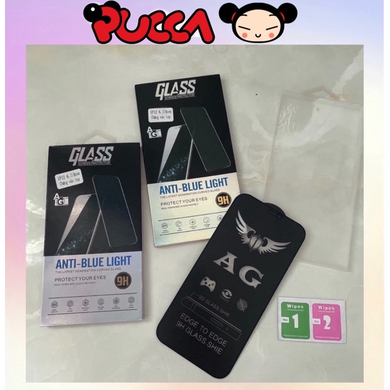 Kính Cường Lực Nhám Chống Vân Tay Cho iPhone 6/6Plus/7Plus/8Plus/X/Xs/Xr/XsMax/11/11PM/12/12Pro/12PM/13/13PM/14/14PM