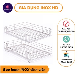 Giá để xoong nồi inox 304 💥 FREE SHIP 💥 kệ đựng nồi xoong bát đĩa lắp tủ bếp có thể dễ dàng kéo ra đẩy vào mà không ồn