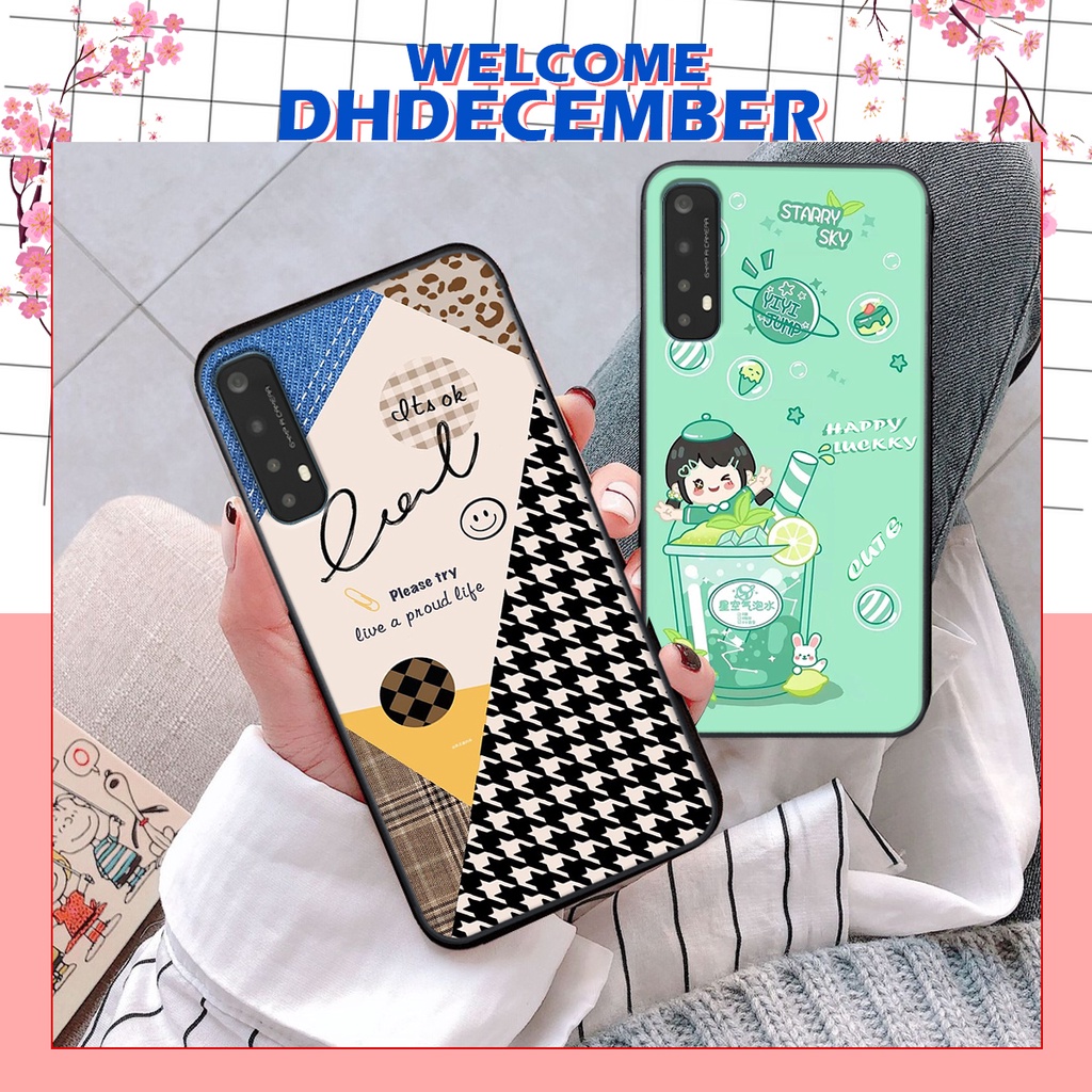 Ốp lưng Realme 7 in hình nice ,good luck happy ốp xinh viền dẻo đẹp chất