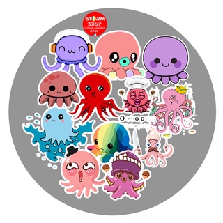 Sticker / Hình dán Bạch tuộc (Combo 10-50 sticker , random)