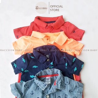 Bộ đồ liền thân đùi tay ngắn cổ polo romper bé trai Carter's (3-24m)