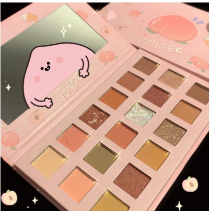 Bảng Phấn Mắt 18 Ô Vongee Màu Đào Tông Lì (M6) | BigBuy360 - bigbuy360.vn