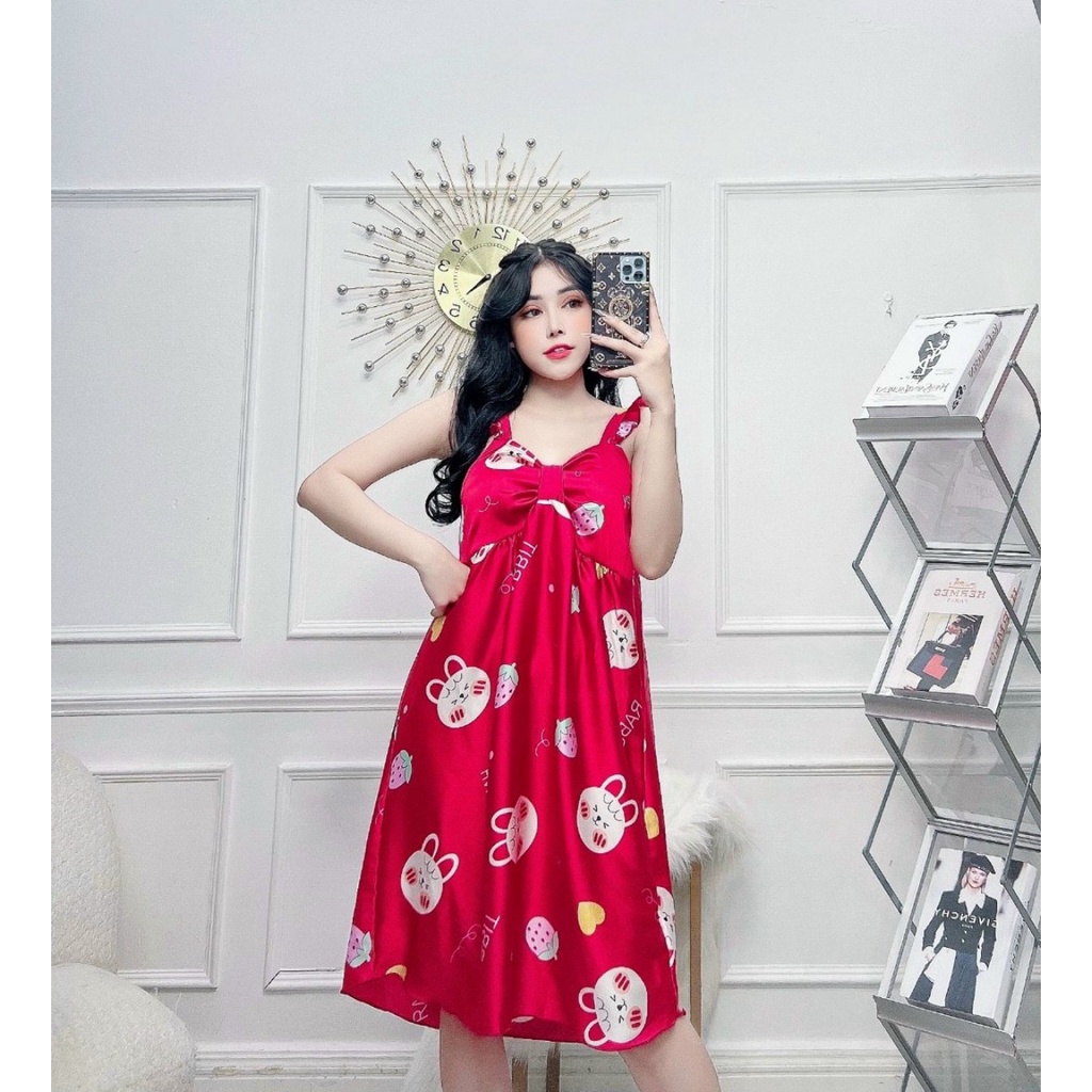 Đầm ngủ lụa satin cao cấp CARY