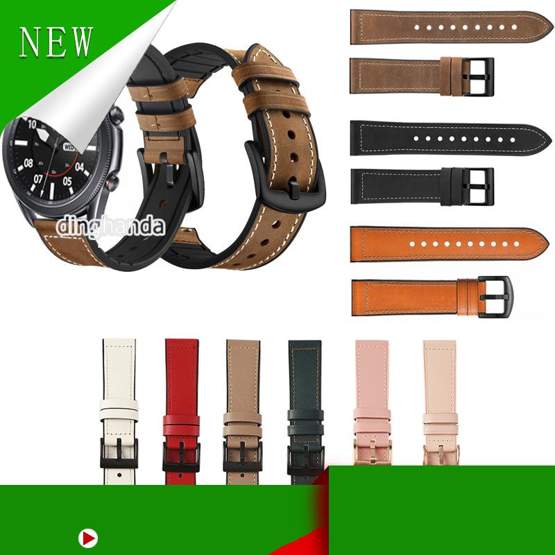 (Hàng Mới Về) Dây đeo da thật cao cấp dành cho đồng hồ Samsung Galaxy Watch 3 41mm 45mm