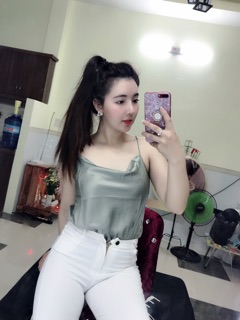 ( Ảnh chụp thật) Áo phi lụa cổ đổ Hương giang