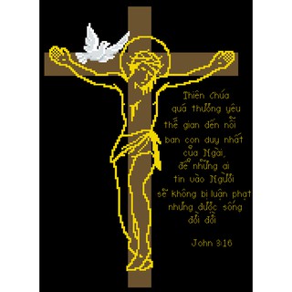 Tranh Thêu Chữ Thập Jesus on the Cross