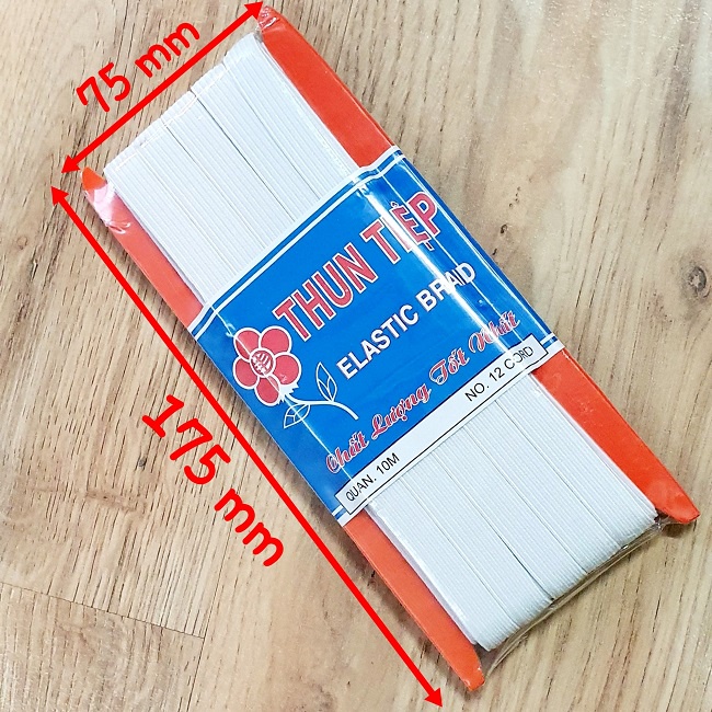 Cuộn Dây Thun Dài 10 Mét Bản 1cm Gồm Màu Trắng Hoặc Màu Đen Dùng Cho May Vá Và Trang Trí Làm Đồ Handmade