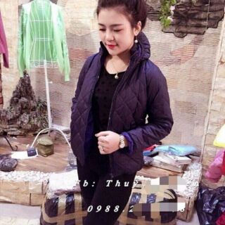 Áo phao siêu ấm màu hồng đậm