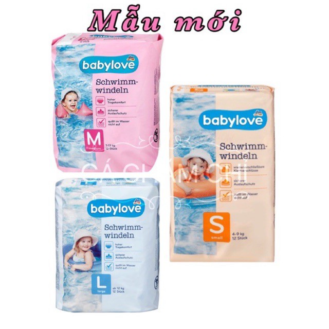 Bán lẻ 1 chiếc bỉm bơi Babylove Đức cho bé đủ size S(4-9kg),M(7-13kg),L(12-25kg), date 2025