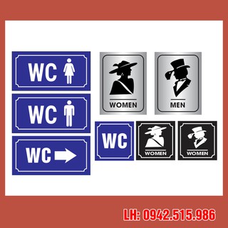 Biển hướng đi WC, biển chỉ dẫn nhiều mẫu mã