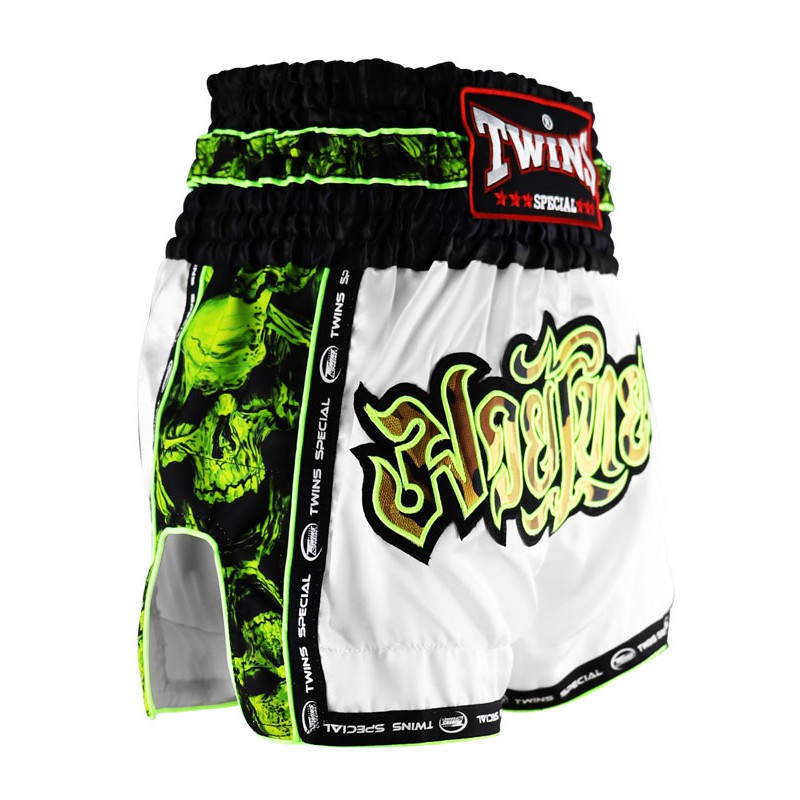 Quần Muay Thai chính hãng Twins TBS-SKULL - Trắng