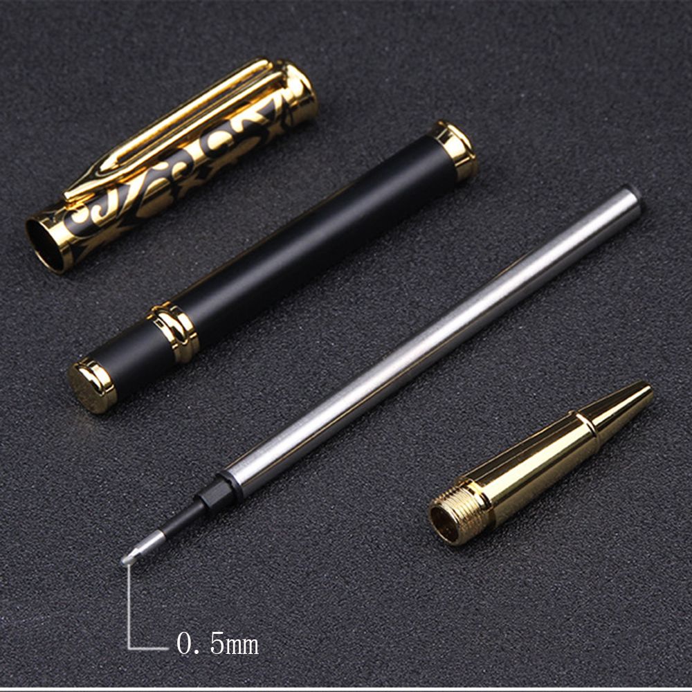 Bút bi mực đen 0.5mm bằng kim loại sang trọng dùng làm quà tặng