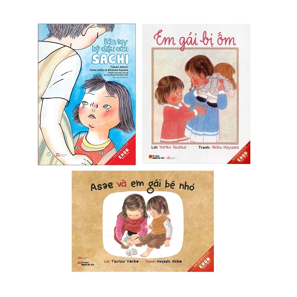 Sách - Combo Ehon Asae và em gái bé nhỏ + Bàn tay kỳ diệu của Sachi + Em gái bị ốm