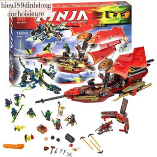 Lắp ráp xếp hình NOT Lego Ninjago Movie 70738 Bela 10402 : Chuyến Bay Cuối Của Phi Thuyền Chỉ Huy 1265 mảnh