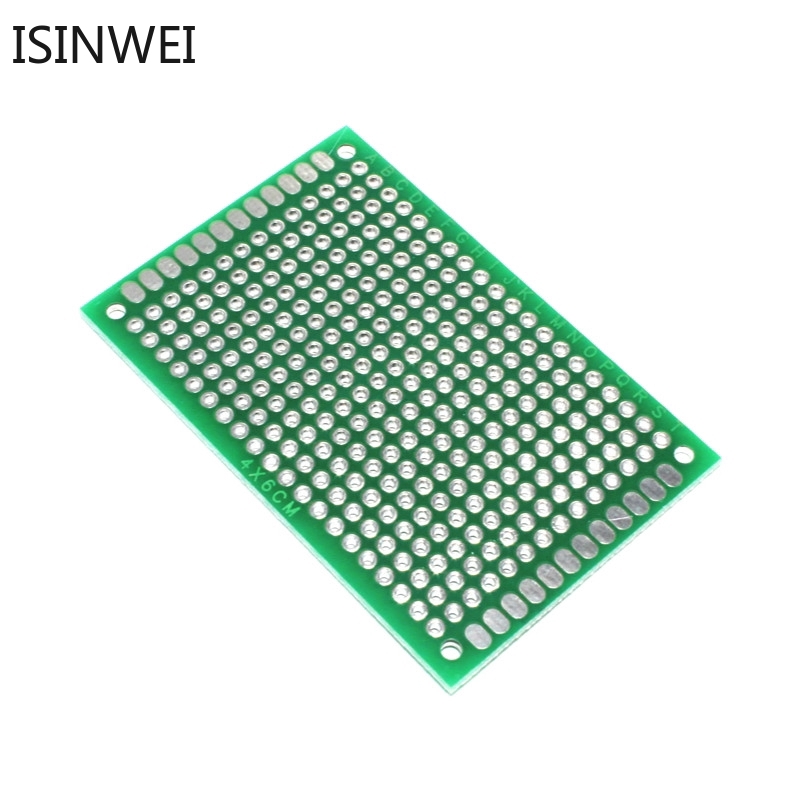 Bộ 5 bảng mạch PCB mẫu 2 mặt 4x6cm có in thông dụng