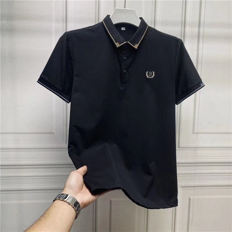 Áo polo Tay Ngắn Dáng Ôm Màu Trắng Phong Cách Hàn Quốc Thời Trang Mùa Hè Mới Cho Nam