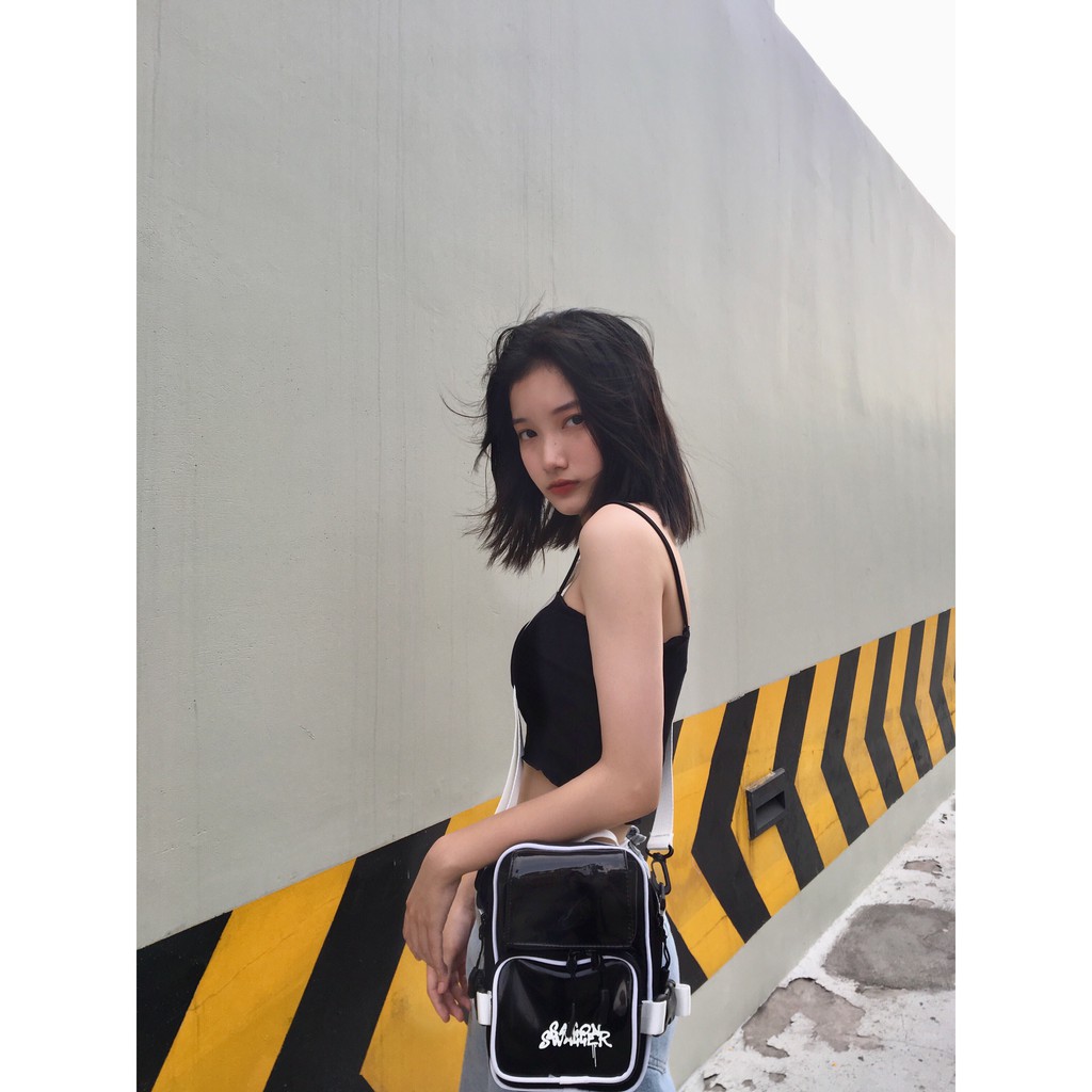 Túi Đeo Chéo Nam, Nữ Nhựa Đen SAIGON SWAGGER® SGS Flexible Plastic Bag