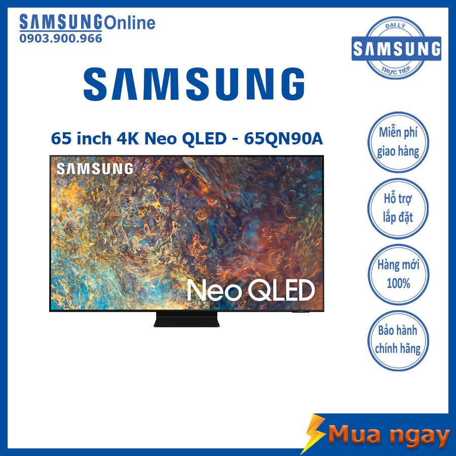 Smart TV Samsung 4K Neo QLED 65 inch QA65QN90A Mới 2021 - Bảo hành 2 năm chính hãng