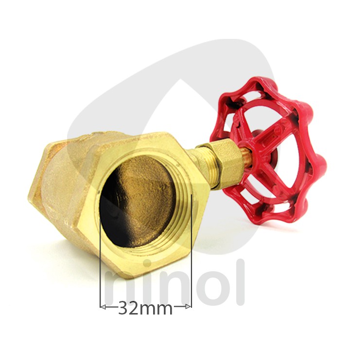 Van cửa tay vặn đồng Kitz khóa hơi, nước ren 21, 27, 34, 42mm