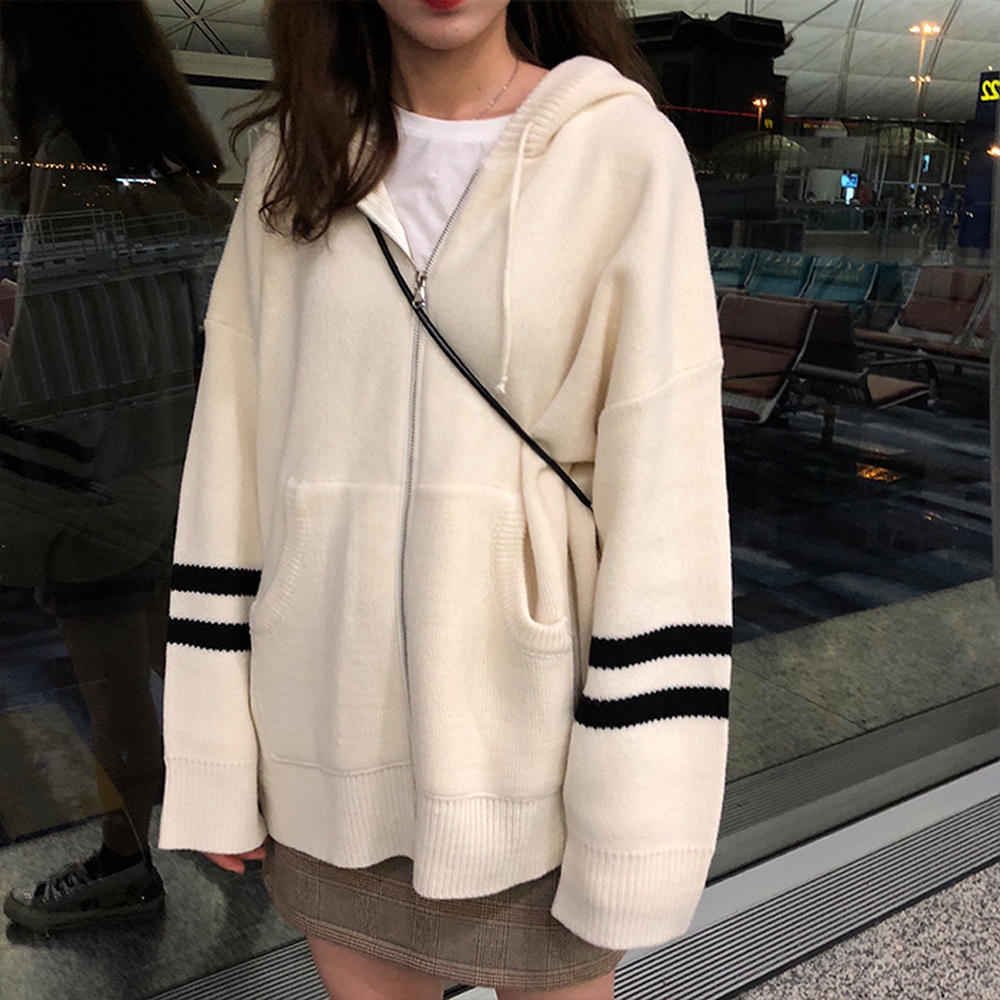 Áo Khoác Cardigan Dệt Kim Tay Dài Dáng Rộng 26261 | BigBuy360 - bigbuy360.vn