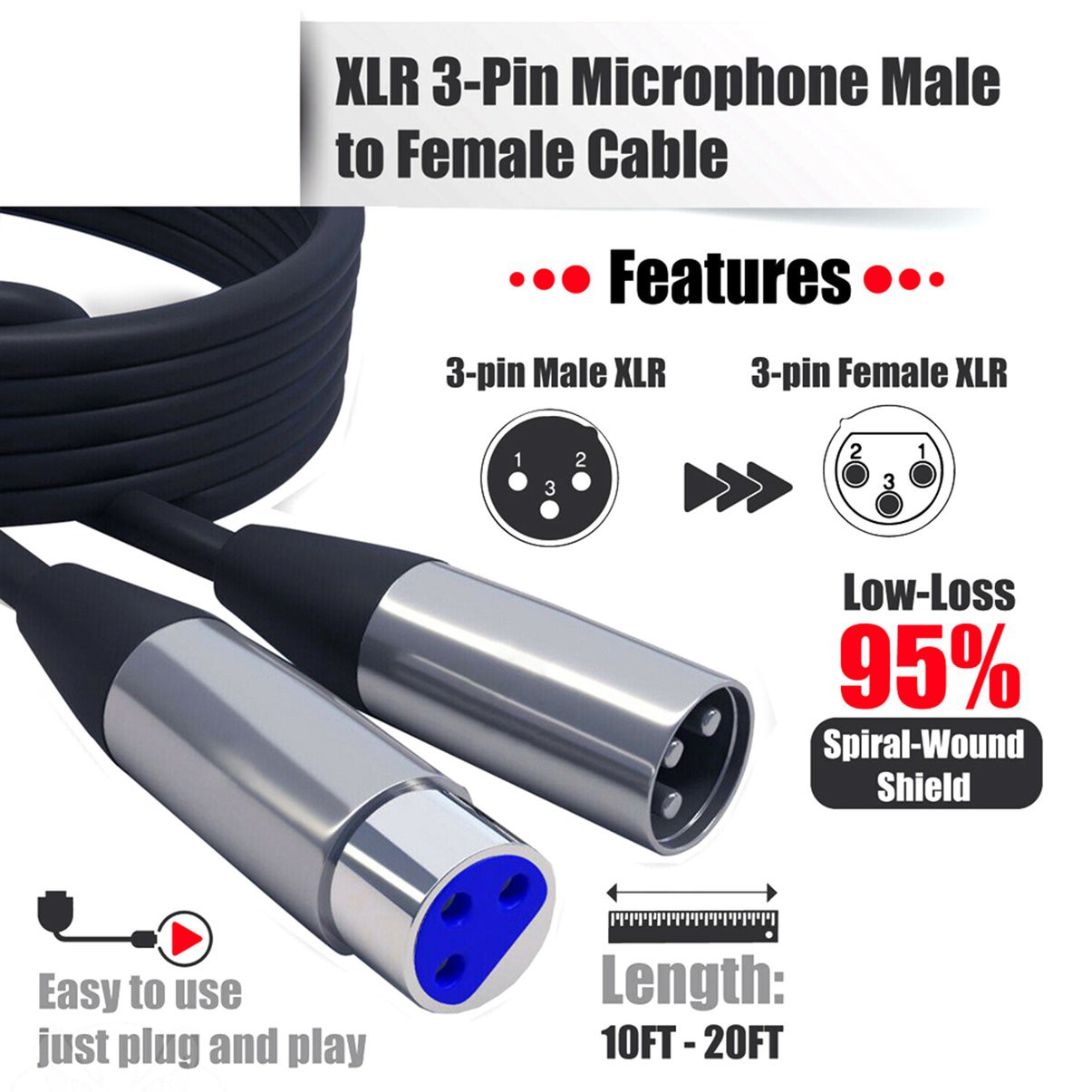 Cáp Micro Xlr 3-pin | BigBuy360 - bigbuy360.vn