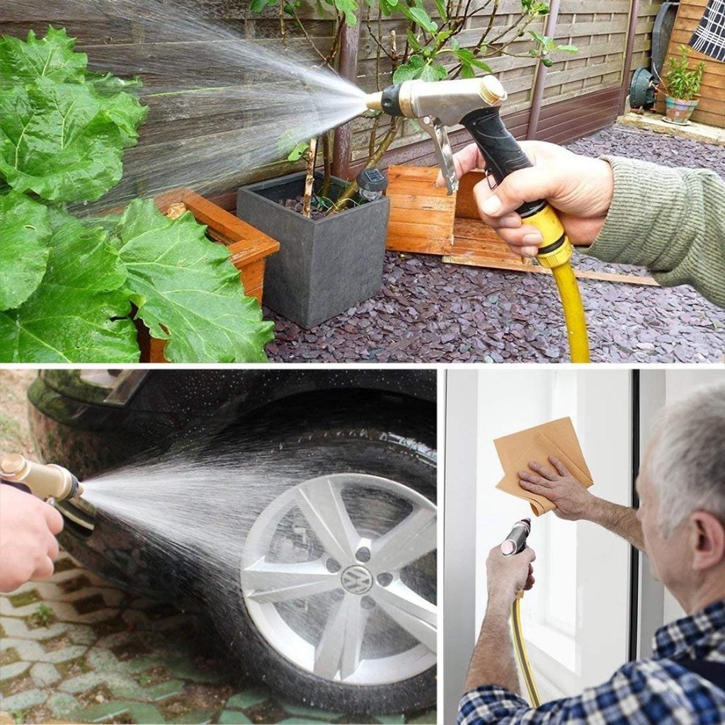 Vòi xịt tưới cây tăng áp chỉnh nhiều chế độ cấu tạo bằng inox 304 nguyên khối và đồng lionking 300