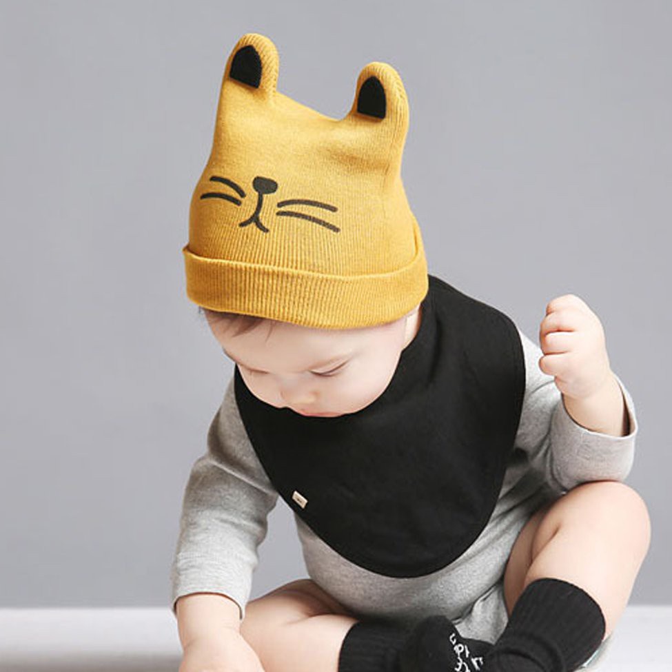 |FAMARAL2 giảm 10k cho đơn 50k|Mũ len mặt mèo cho bé từ 6m - 2 tuổi