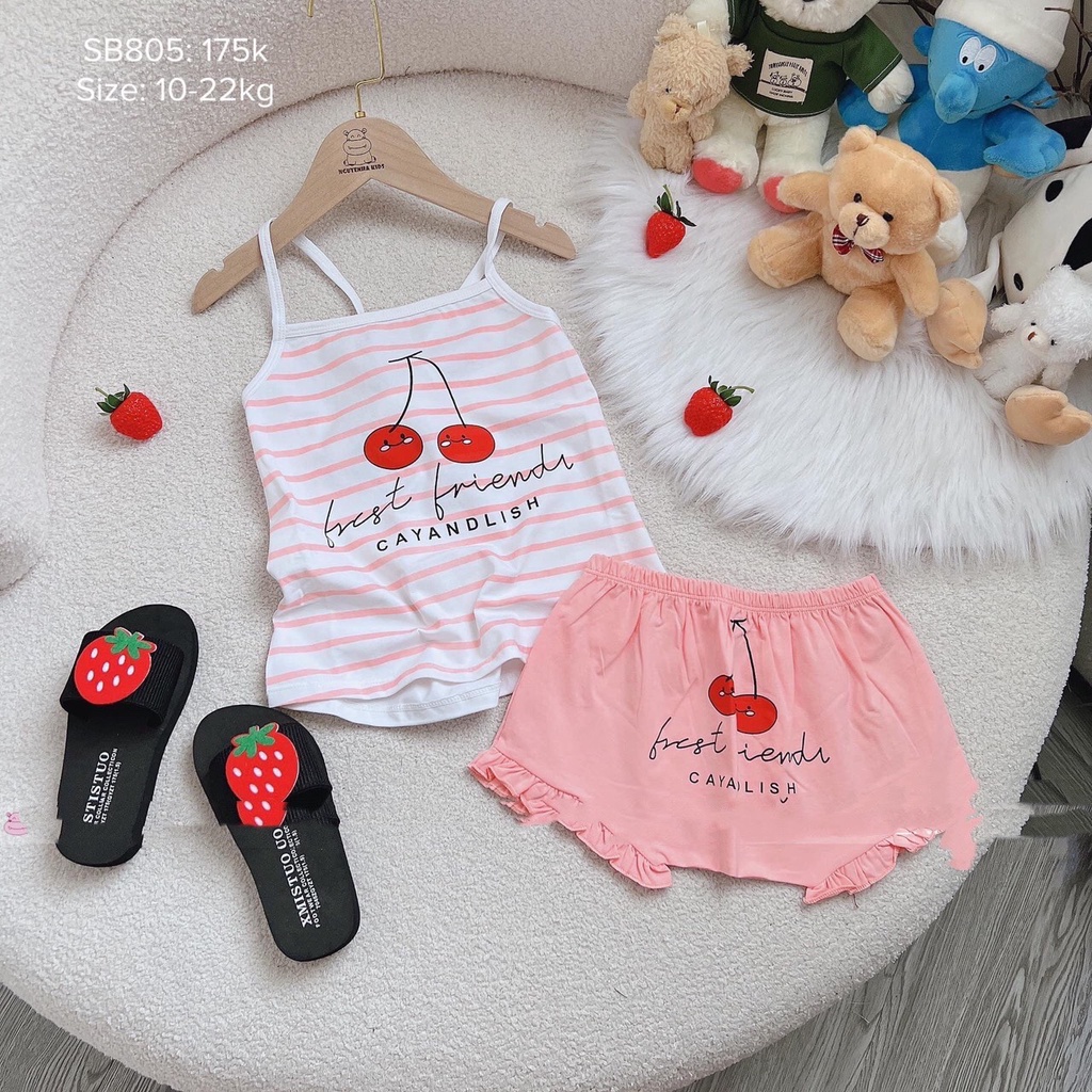 Bộ 2 dây cotton cho bé gái.