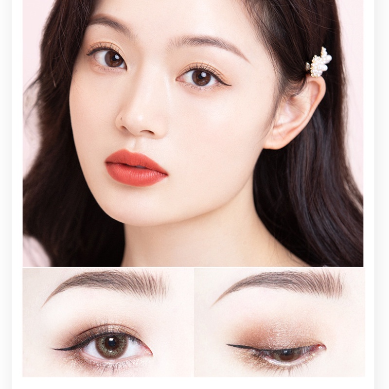 [Hàng mới về] Bút kẻ mắt EDUTEALICE màu đen nhanh khô chống thấm nước không dễ phai họa tiết vỏ chấm bi dễ thương