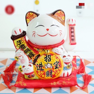 Mèo thần tài vẫy tay 20cm Ngũ Phúc Lâm Môn (3 mẫu)