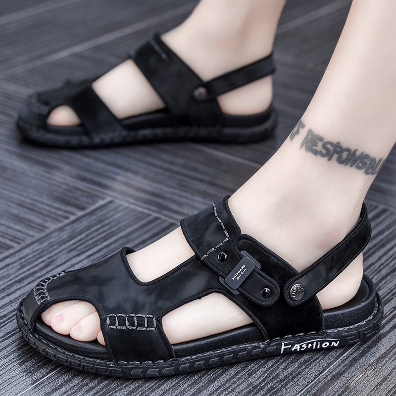 Dép Sandal YOZOH Bằng PU Chất Lượng Cao Cho Nam Size 38-44