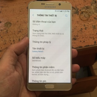 Điện thoại samsung galaxy Note 5