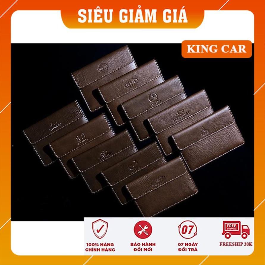 Ví đựng giấy tờ xe ô tô, giấy đăng kiểm dập logo cao cấp loại 1- Logo theo dòng xe - Shop KingCar