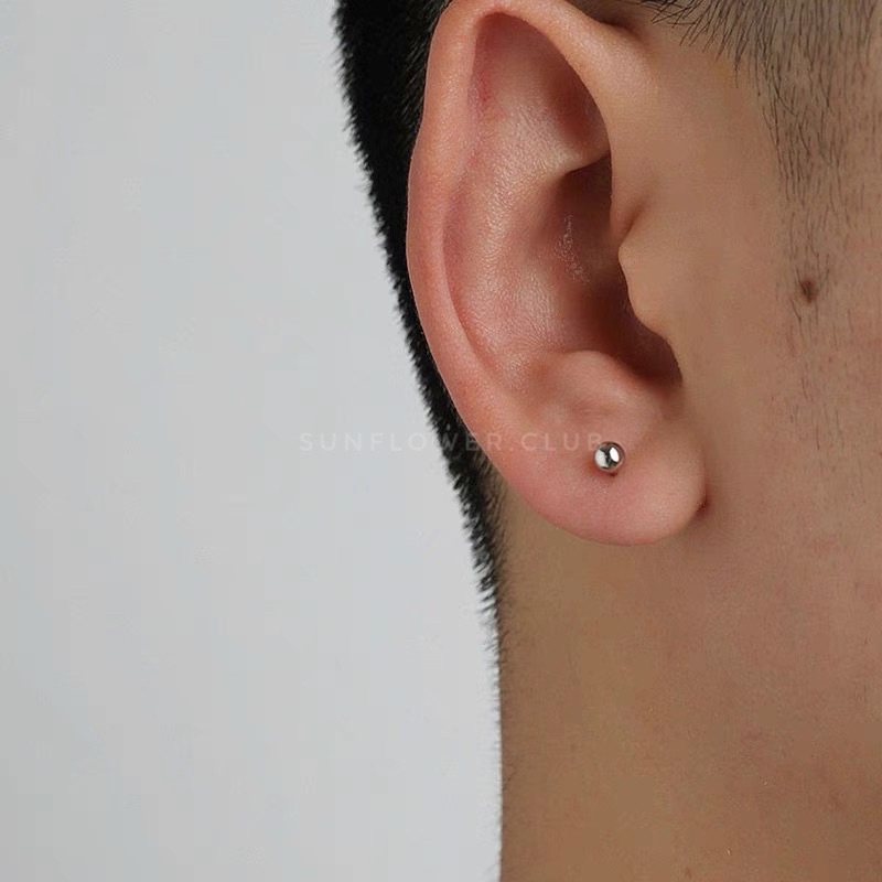 Bông tai basic cơ bản thép không gỉ không bay màu